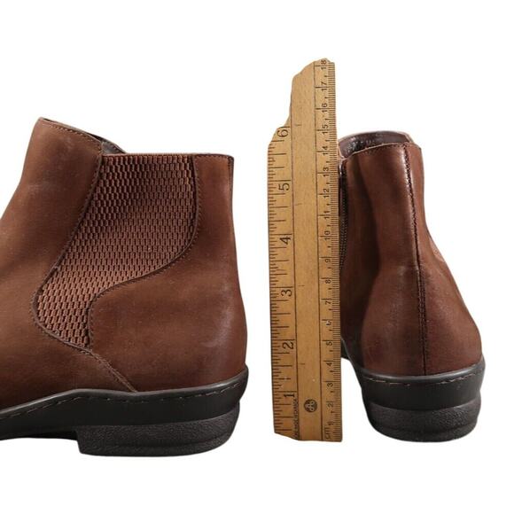 David Tate Shoes Women 6 Bootie Casual Leather Comfort Gore Panel Zip Ankle Boot - Picture 6 of 15